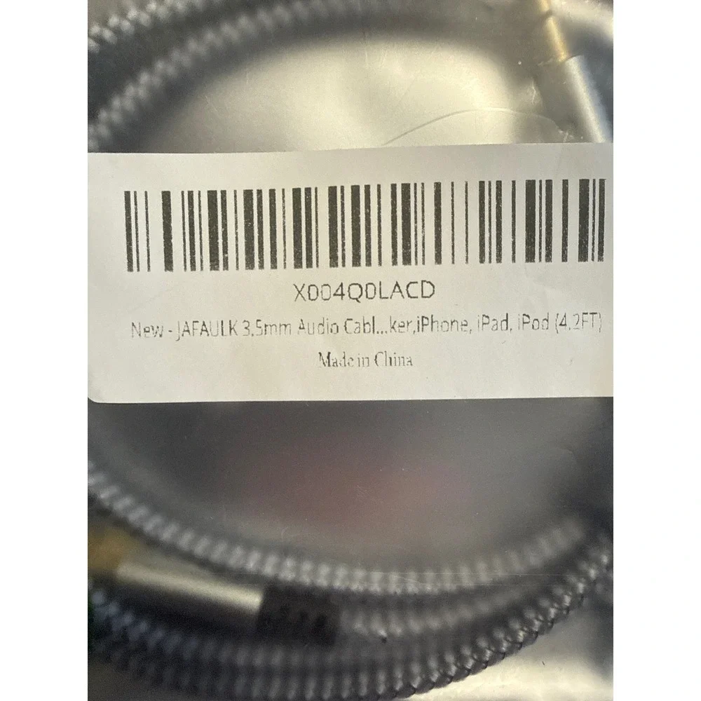 Lot of‎ 7 JAFAULK 3.5mm Audio Cable Braided Aux Cord 4.2FT Grey X004Q0LACD